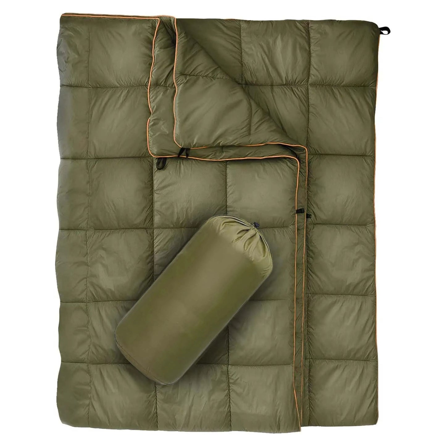 Outdoor Puffy Camping Blanket, Lightweight Down Alternative Puffy Camping Large Ultra Warm Hammock Top Quilt Waterproof Blanket for Traveling Picnic Beach Party Cold Weather