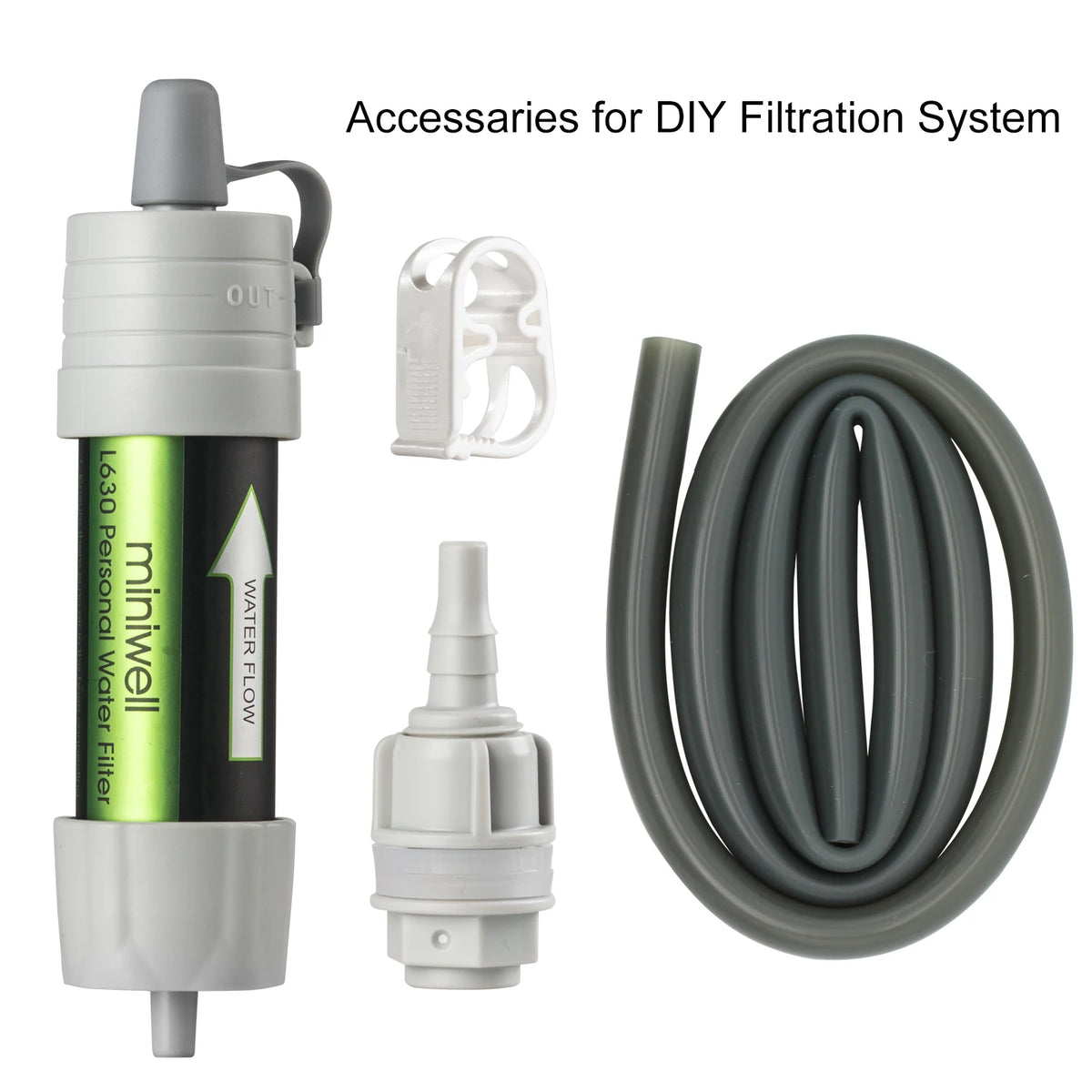 Miniwell Water Purifier Water Straw Filter Survival Emergency Kit for Hiking,Camping,Survival,Emergency