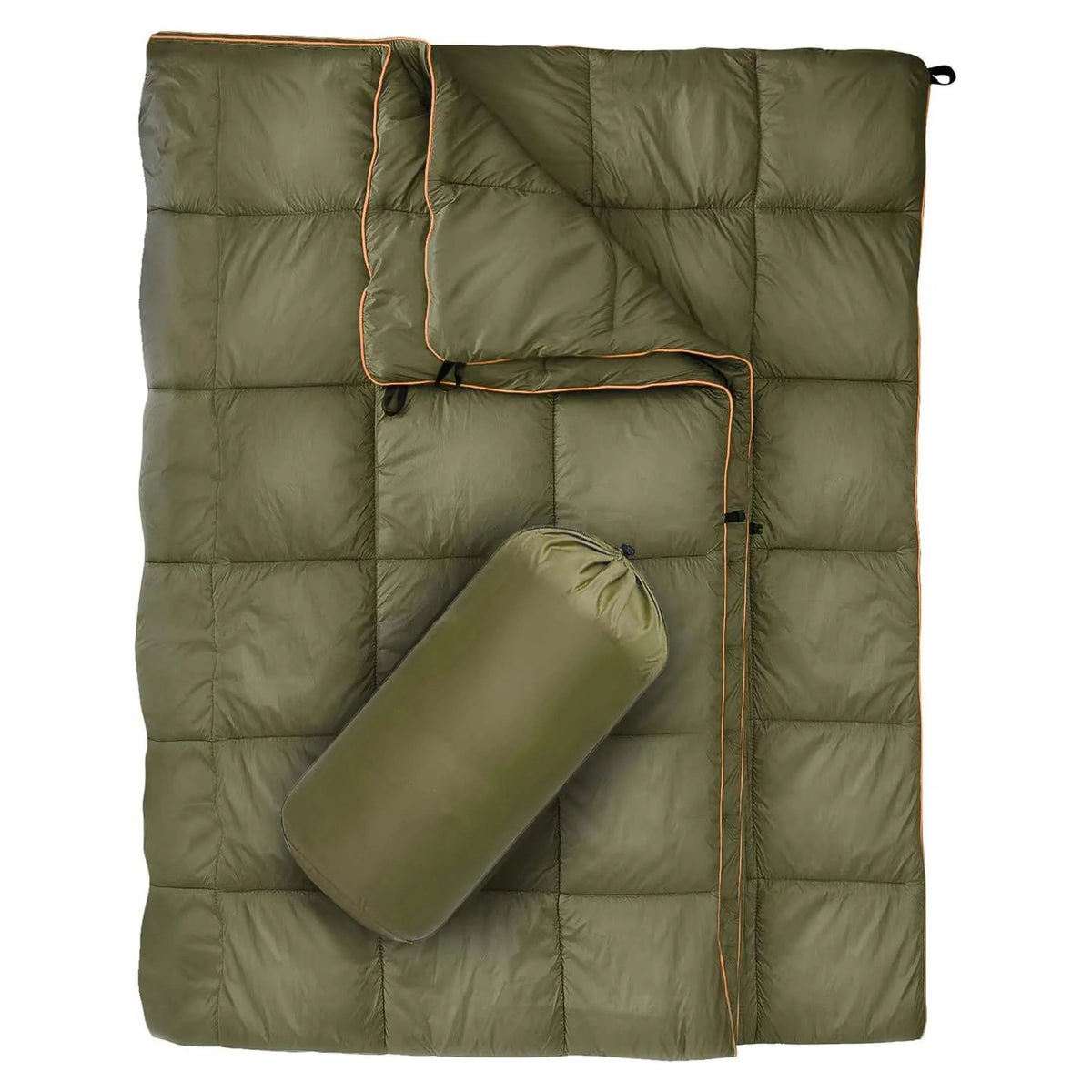 Outdoor Puffy Camping Blanket, Lightweight Down Alternative Puffy  Camping Large Ultra Warm Hammock Top Quilt Waterproof Blanket for Traveling Picnic Beach Party Cold Weather