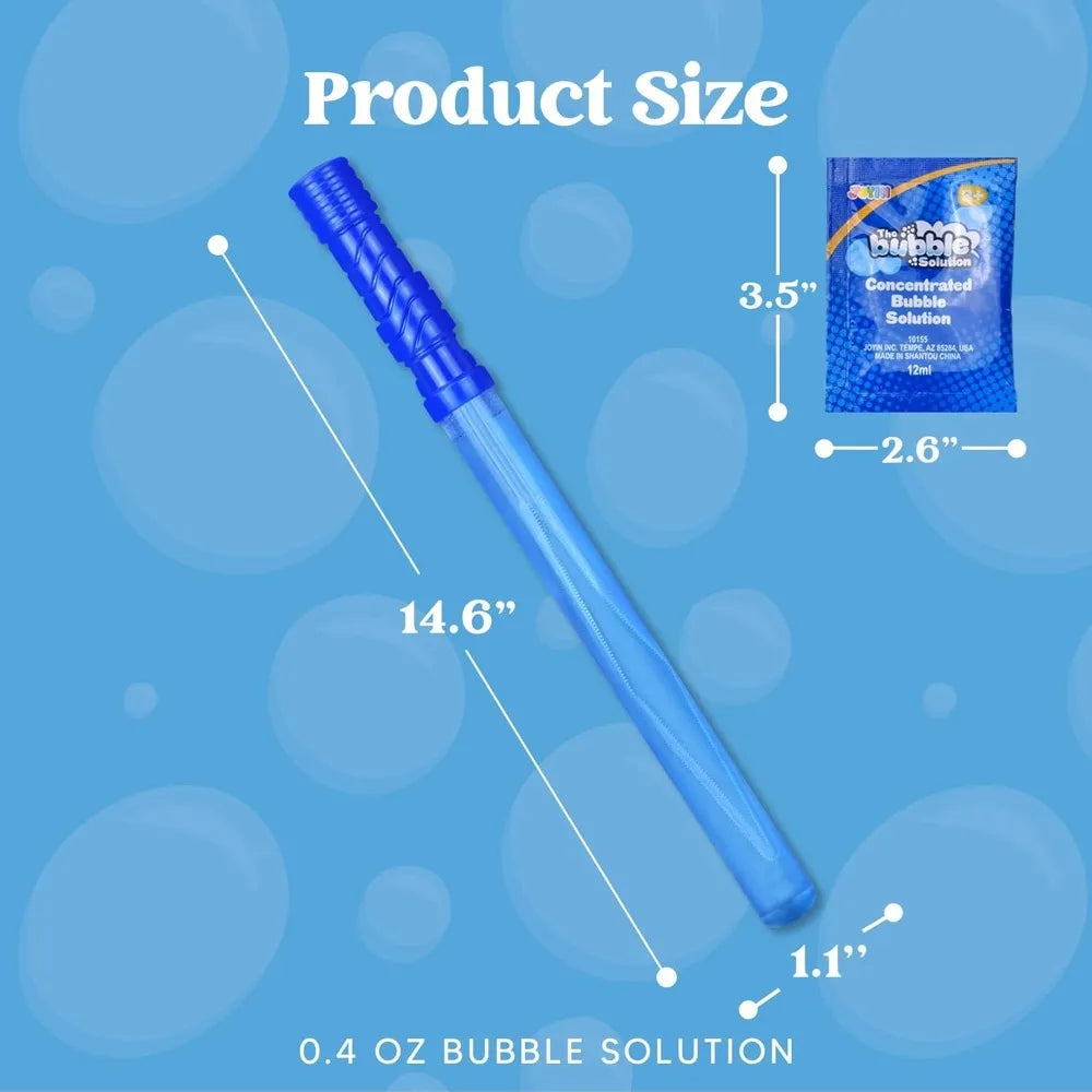14.6'' Big Bubble Wands Bubble Wand Bulk with Refill Solution for Kids Summer Toy Party Favor Outdoors Activity