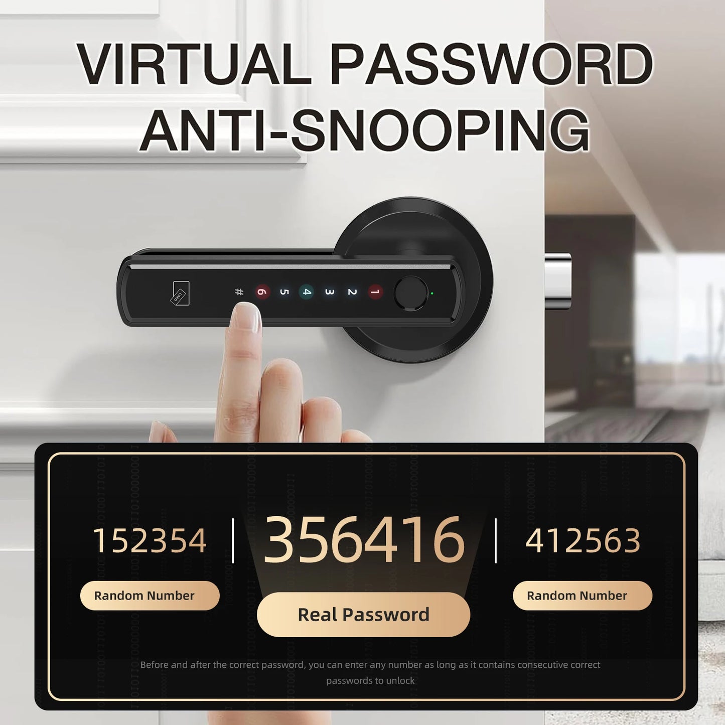 Smart Lock Fingerprint Door Lock App Control Passcode Unlock Electronic Touchscreen Keypad