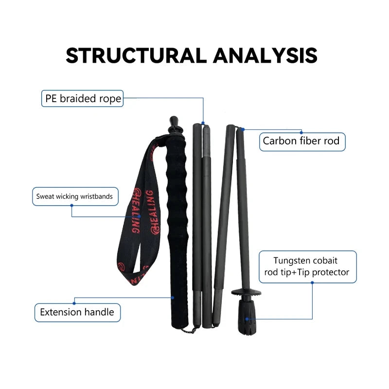 2PCs Trekking Poles Carbon Fiber 115g Ultra-Light Hiking Poles Camping Stick Foldable Walking Cane Travel Outdoor Gear