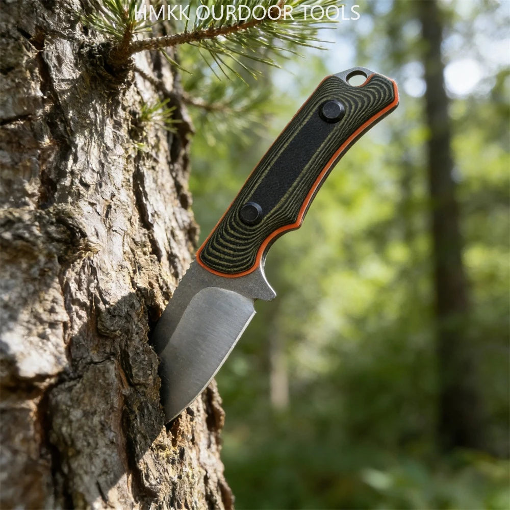 BM 15017 Straight G10 Handle 8Cr13Mov Blade Fixed Blade Outdoor Knife Camping Portable Hiking with Kydex Sheath Hand Tools EDC
