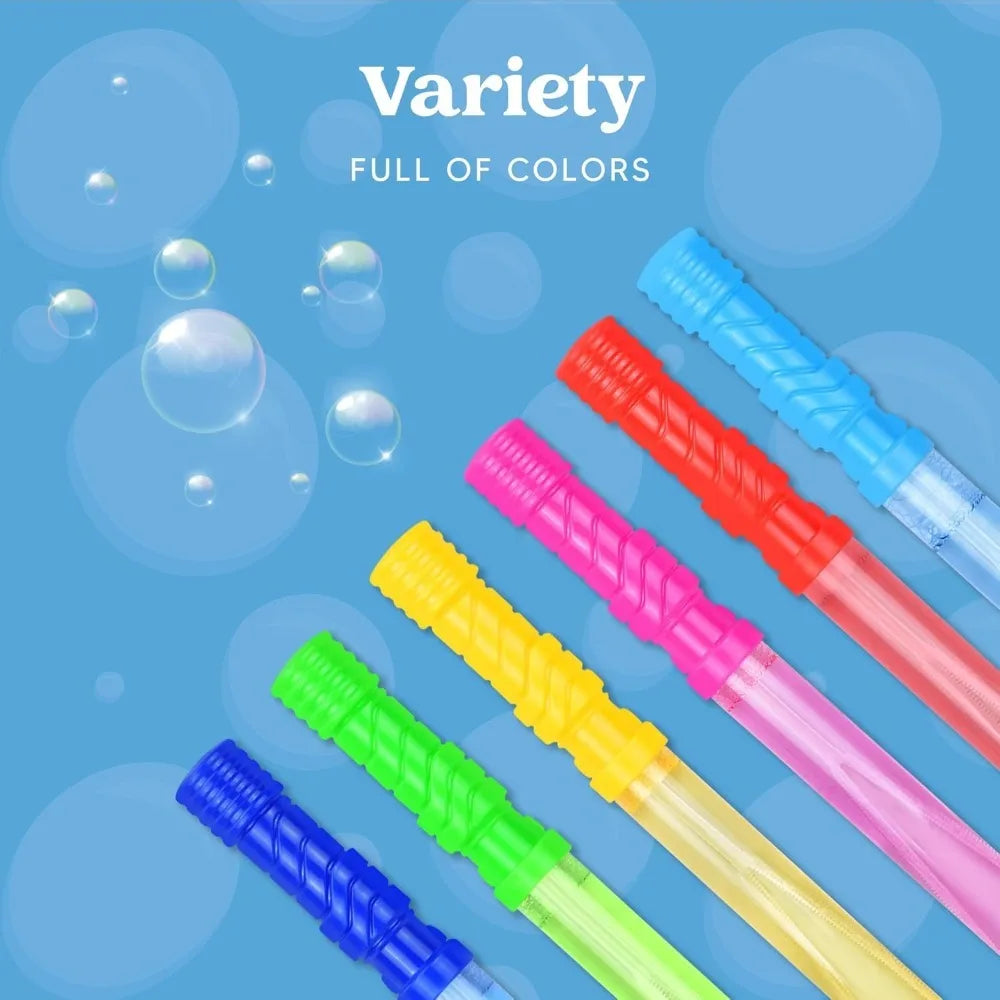 14.6'' Big Bubble Wands Bubble Wand Bulk with Refill Solution for Kids Summer Toy Party Favor Outdoors Activity