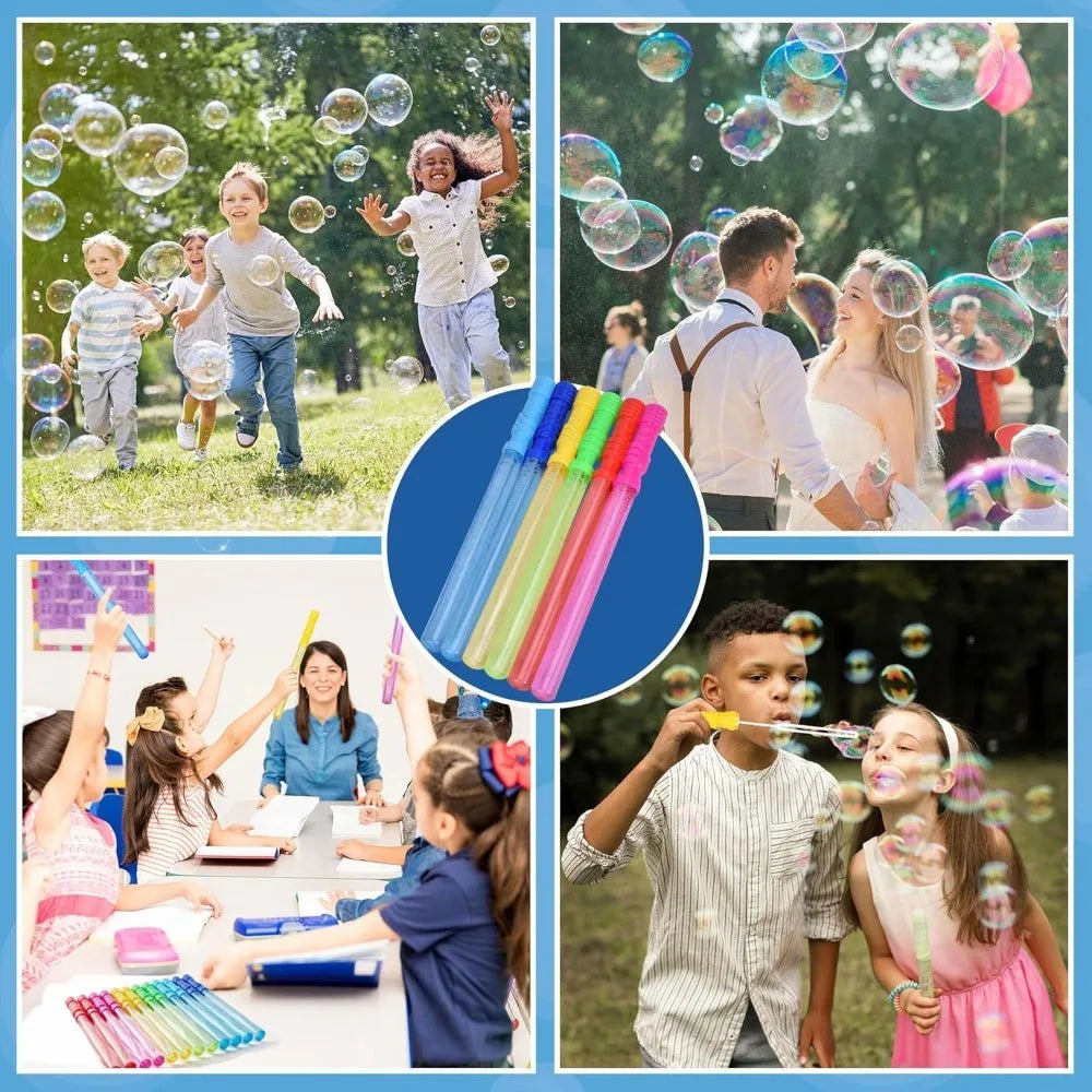 14.6'' Big Bubble Wands Bubble Wand Bulk with Refill Solution for Kids Summer Toy Party Favor Outdoors Activity