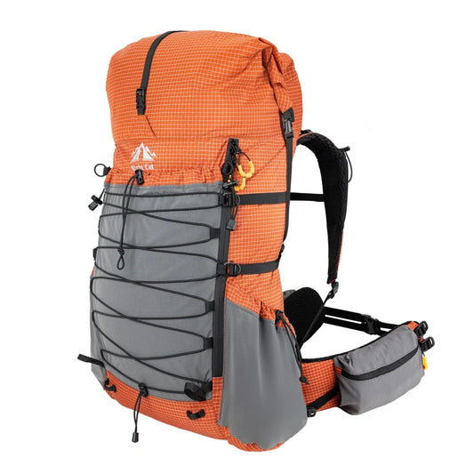 Internal-frame Hiking Backpcack: 50L / 60L / 70L Roll Top Lightweight Travel Backpack with Rain Cover for Men Women Hiking Camping Backpacking