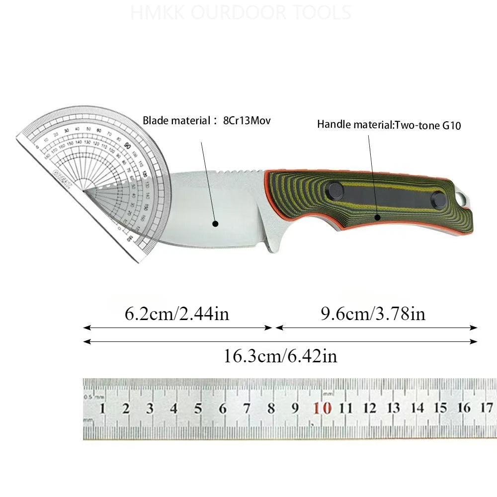BM 15017 Straight G10 Handle 8Cr13Mov Blade Fixed Blade Outdoor Knife Camping Portable Hiking with Kydex Sheath Hand Tools EDC