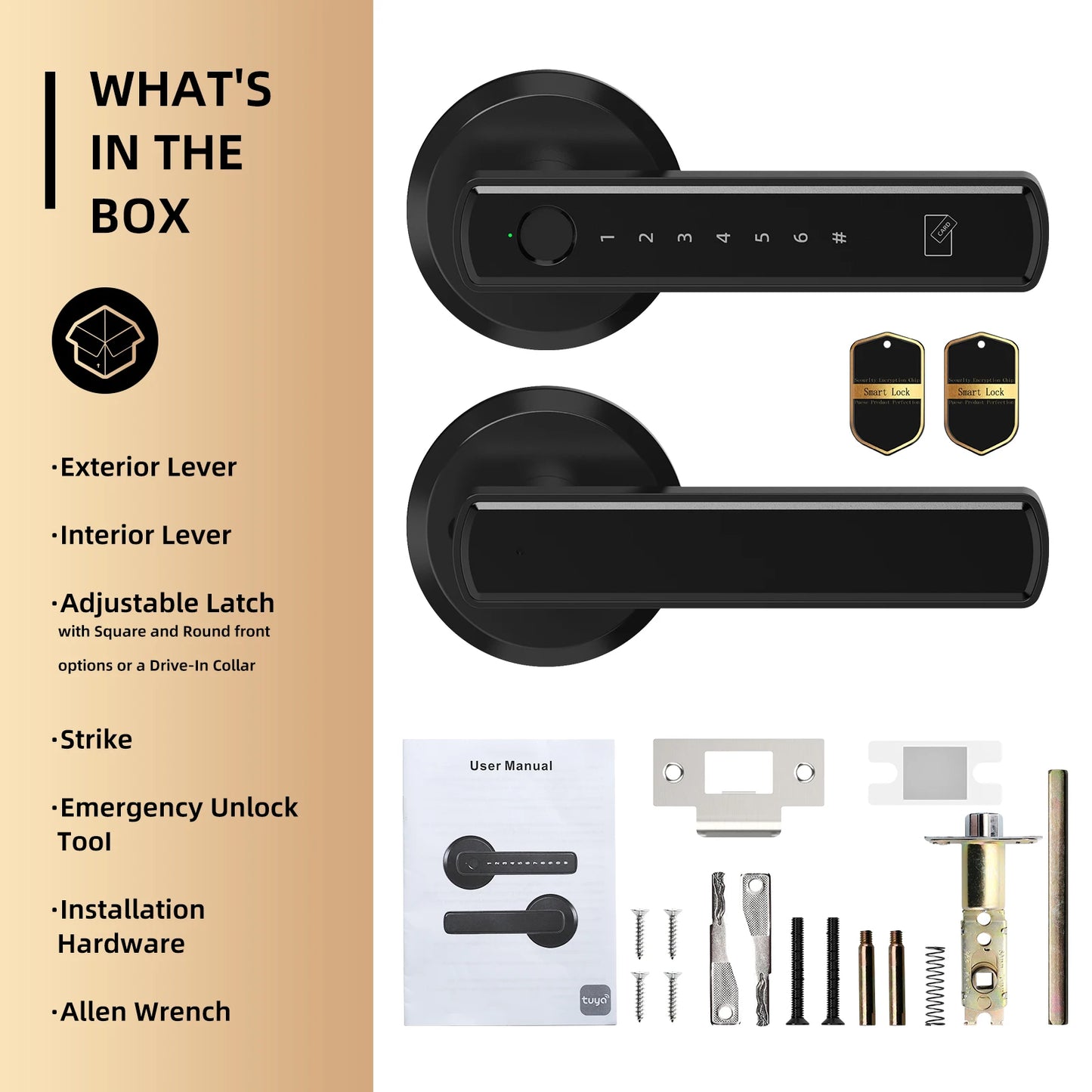 Smart Lock Fingerprint Door Lock App Control Passcode Unlock Electronic Touchscreen Keypad