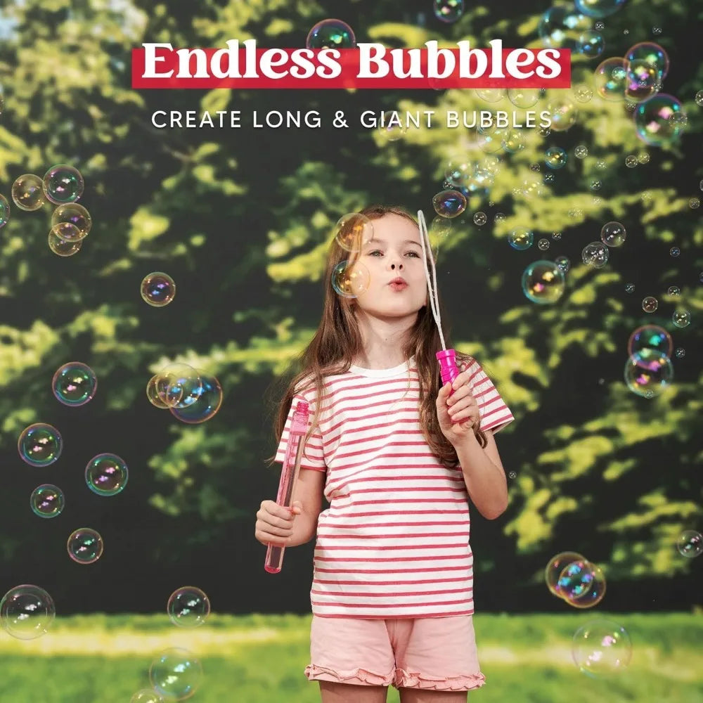 14.6'' Big Bubble Wands Bubble Wand Bulk with Refill Solution for Kids Summer Toy Party Favor Outdoors Activity