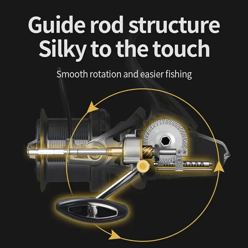 Spinning Reel NGK 8000 9000 10000 12000 14000 Reels 20KG Max Drag 4.8:1 Gear Ratio Stainless Steel Bearing Long Casting Fishing Reels for Saltwater Freshwater Grouper Sea Bass Big Game Fishing