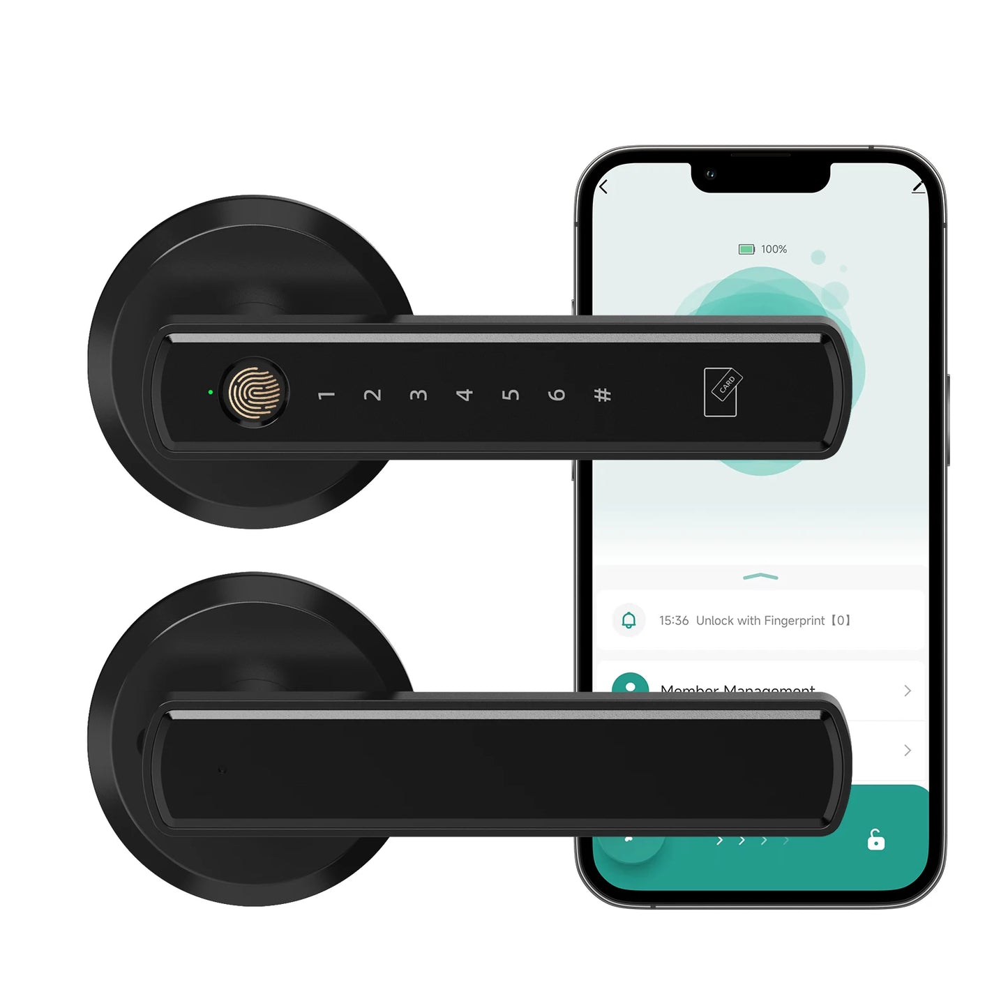 Smart Lock Fingerprint Door Lock App Control Passcode Unlock Electronic Touchscreen Keypad